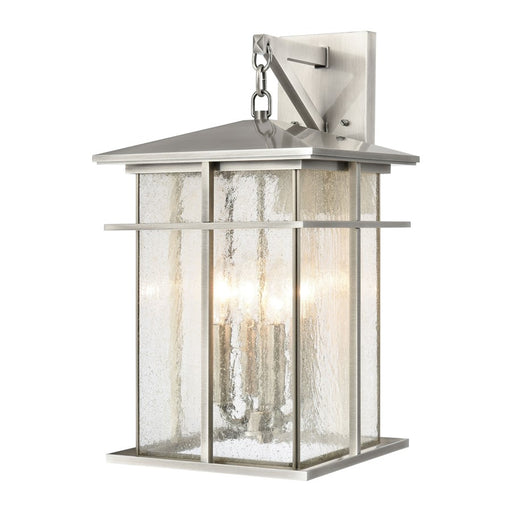 Atlas Lighting Oak Park 20''H 4Lt Outdoor Sconce, Aluminum/Clear - OL11192-SV