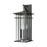 Atlas Lighting Oak Park 22'' High 3Lt Outdoor Sconce, Black/Clear
