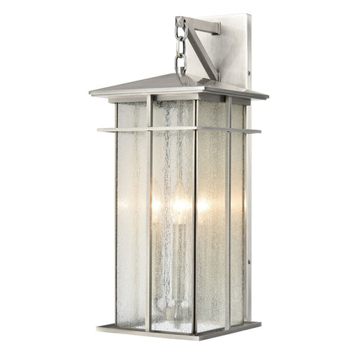 Atlas Lighting Oak Park 22''H 3Lt Outdoor Sconce, Aluminum/Clear - OL11193-SV