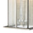 Atlas Lighting Oak Park 22''H 3Lt Outdoor Sconce, Aluminum/Clear