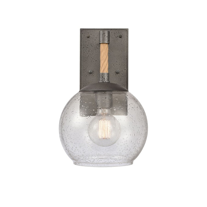 Atlas Lighting Orlando 13.5'' High 1Lt Outdoor Sconce, Iron/Clear