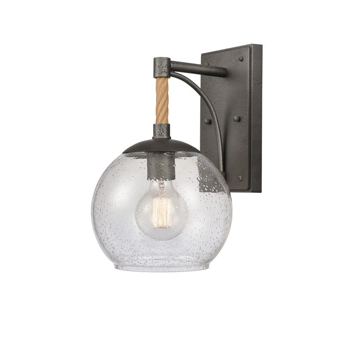 Atlas Lighting Orlando 13.5'' High 1Lt Outdoor Sconce, Iron/Clear