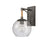 Atlas Lighting Orlando 13.5'' High 1Lt Outdoor Sconce, Iron/Clear