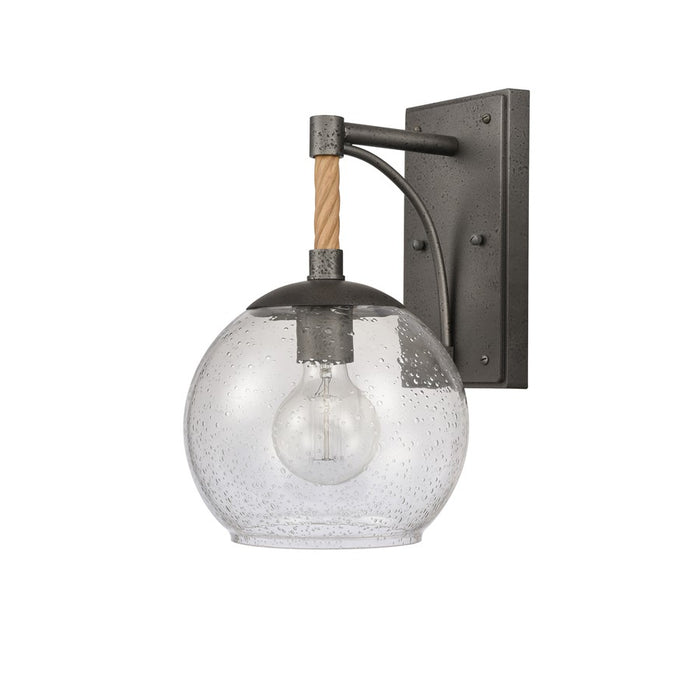 Atlas Lighting Orlando 13.5'' High 1Lt Outdoor Sconce, Iron/Clear