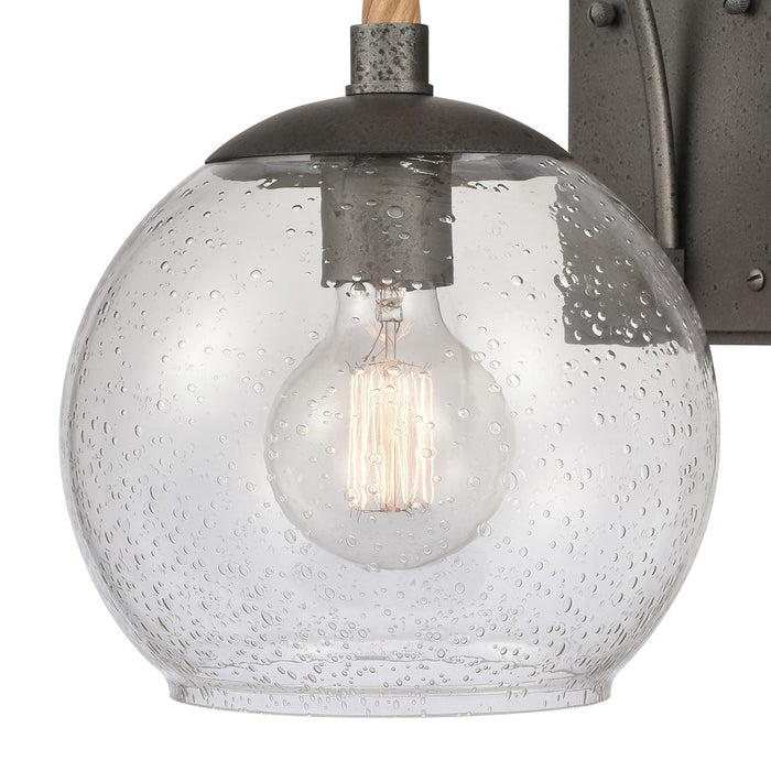 Atlas Lighting Orlando 13.5'' High 1Lt Outdoor Sconce, Iron/Clear