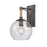 Atlas Lighting Orlando 15.5'' High 1Lt Outdoor Sconce, Iron/Clear