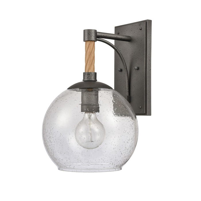 Atlas Lighting Orlando 15.5'' High 1Lt Outdoor Sconce, Iron/Clear