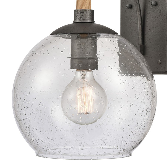 Atlas Lighting Orlando 15.5'' High 1Lt Outdoor Sconce, Iron/Clear