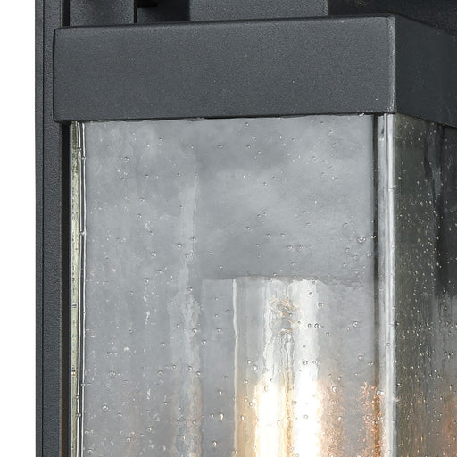 Atlas Lighting Overton 12'' High 1Lt Outdoor Sconce, Black/Clear