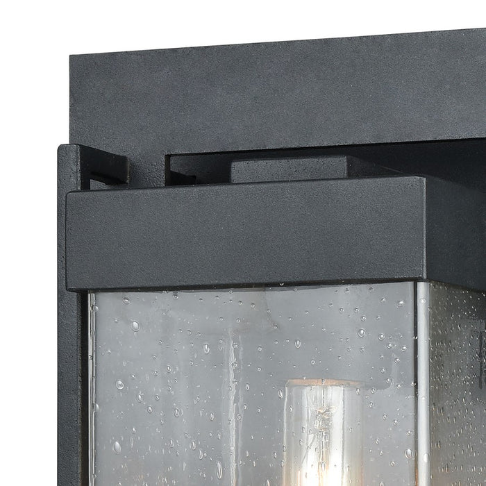 Atlas Lighting Overton 17'' High 1Lt Outdoor Sconce, Black/Clear