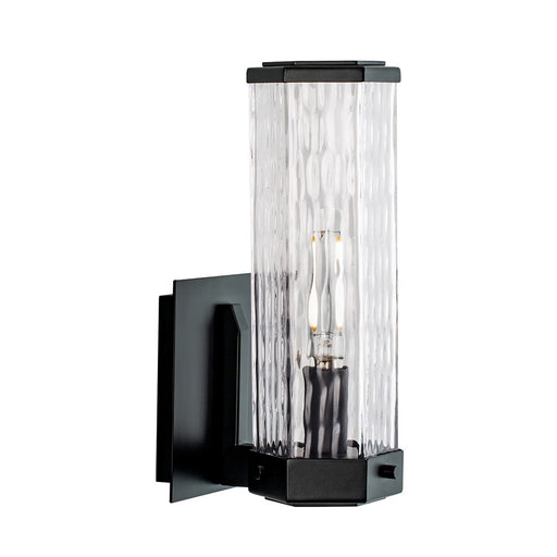 Atlas Lighting Polygon 10.5'' High 1Lt Outdoor Sconce, Black/Clear