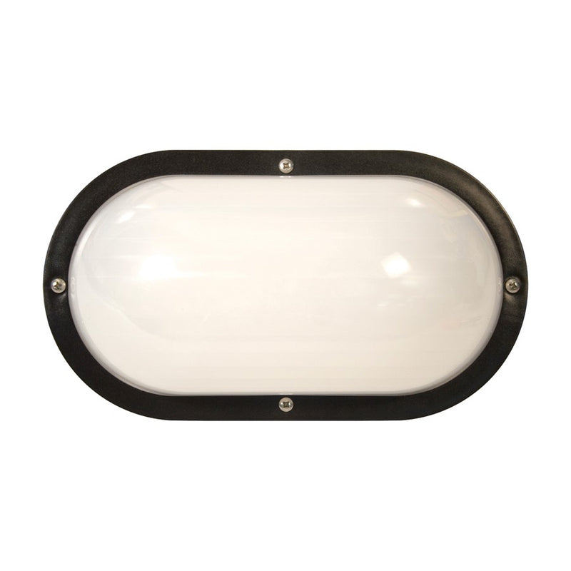 Atlas Lighting Port 10.5in 1-Light Outdoor Sconce | Modern Oil Rubbed Bronze and White Plastic | Entryway & Patio | Model OL11206-BZ