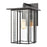 Atlas Lighting Radnor 16''H 1Lt Outdoor Sconce, Matte Black/Clear
