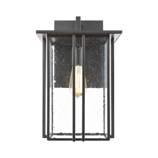 Atlas Lighting Radnor 16''H 1Lt Outdoor Sconce, Matte Black/Clear