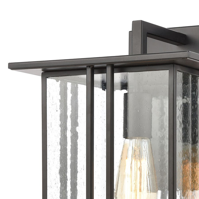 Atlas Lighting Radnor 16''H 1Lt Outdoor Sconce, Matte Black/Clear