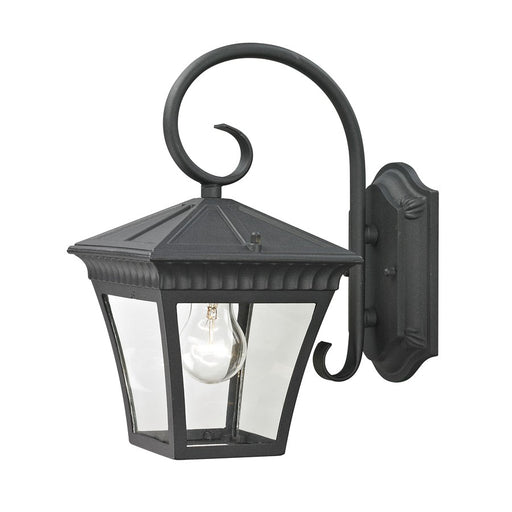 Atlas Lighting Ridgewood 12'' High 1Lt Outdoor Sconce, Black/Clear