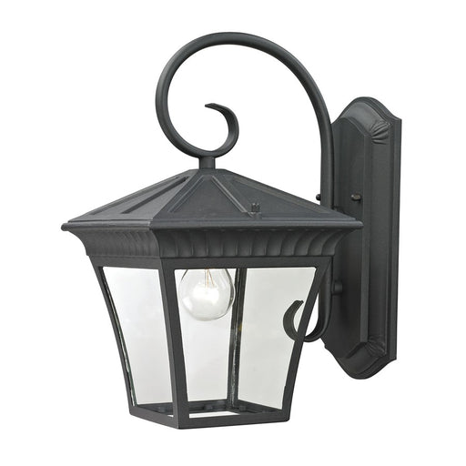 Atlas Lighting Ridgewood 15'' High 1Lt Outdoor Sconce, Black/Clear
