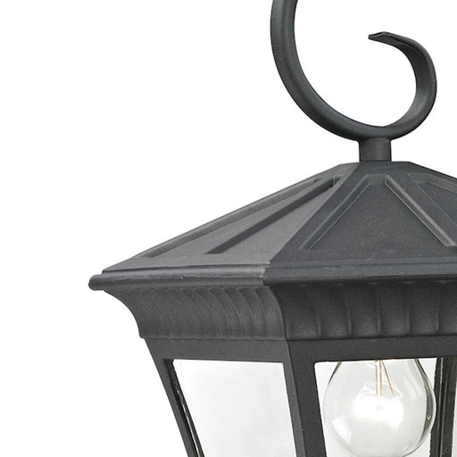 Atlas Lighting Ridgewood 15'' High 1Lt Outdoor Sconce, Black/Clear
