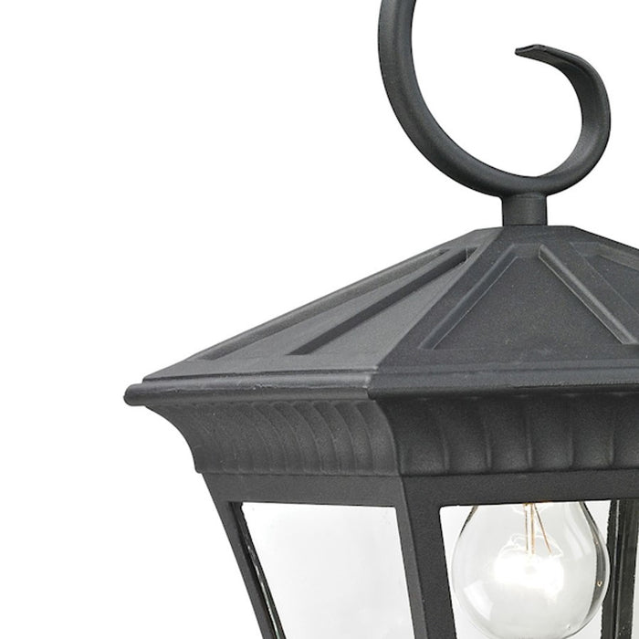 Atlas Lighting Ridgewood 15'' High 1Lt Outdoor Sconce, Black/Clear