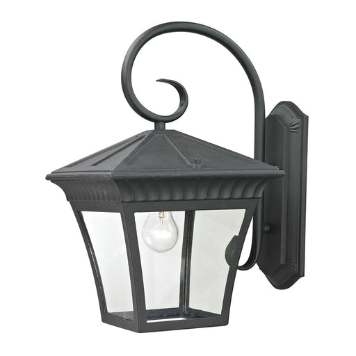 Atlas Lighting Ridgewood 18'' High 1Lt Outdoor Sconce, Black/Clear