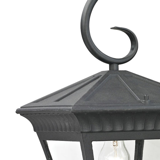 Atlas Lighting Ridgewood 18'' High 1Lt Outdoor Sconce, Black/Clear