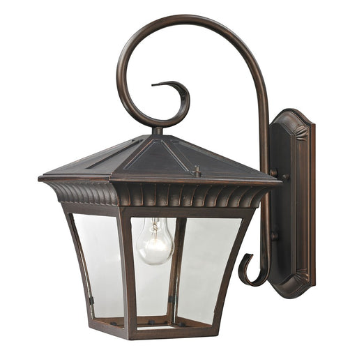 Atlas Lighting Ridgewood 18'' High 1Lt Outdoor Sconce, Bronze/Clear
