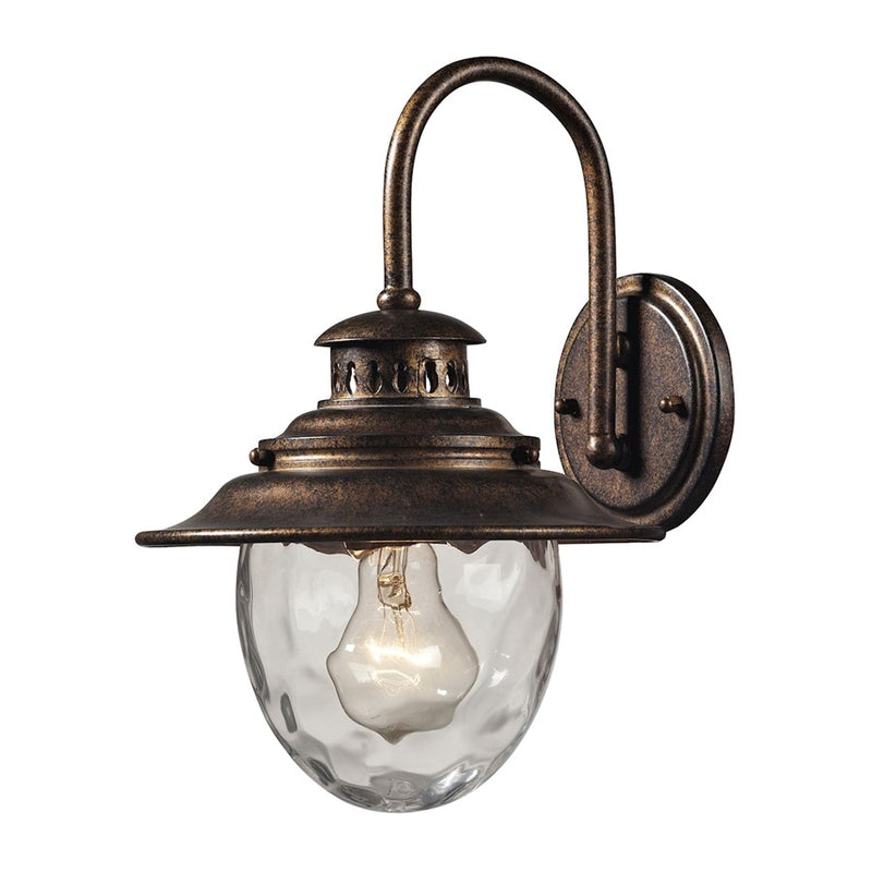 Atlas Lighting Searsport 13in 1-Light Outdoor Sconce | Traditional Regal Bronze and Clear Glass | Entryway & Covered Patio | Model OL11219-BZ