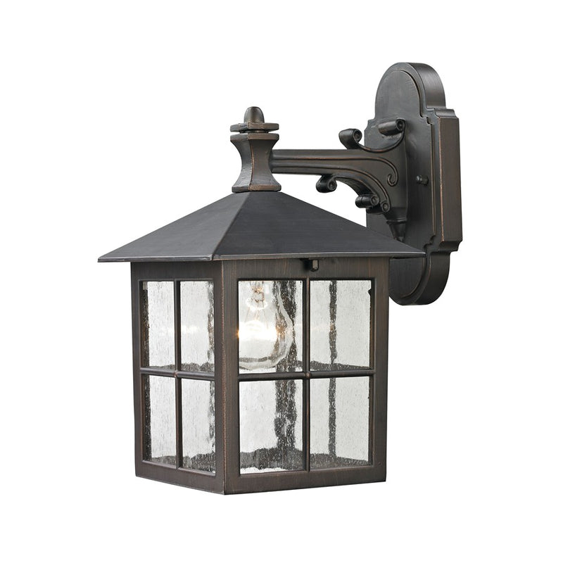 Atlas Lighting Shaker Heights 10in 1-Light Outdoor Sconce | Traditional Hazelnut Bronze and Clear Glass | Entryway & Covered Patio | Model OL11220-BZ
