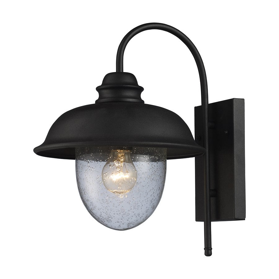 Atlas Lighting Streetside Cafe 15''H 1Lt Outdoor Sconce, Black