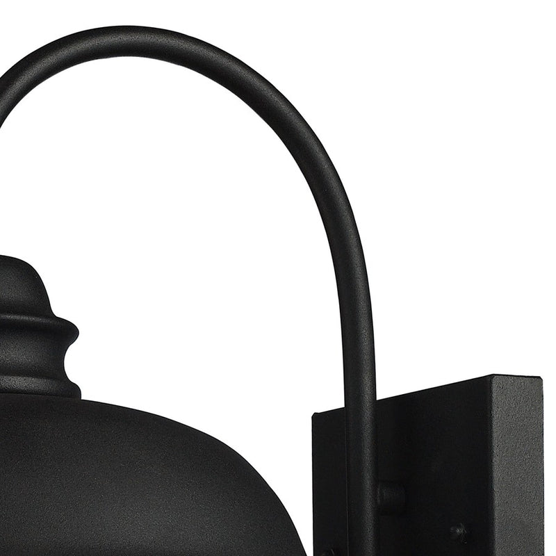 Atlas Lighting Streetside Cafe 15in 1-Light Outdoor Sconce | Traditional Matte Black and Clear Glass | Entryway & Covered Patio | Model OL11221-BK