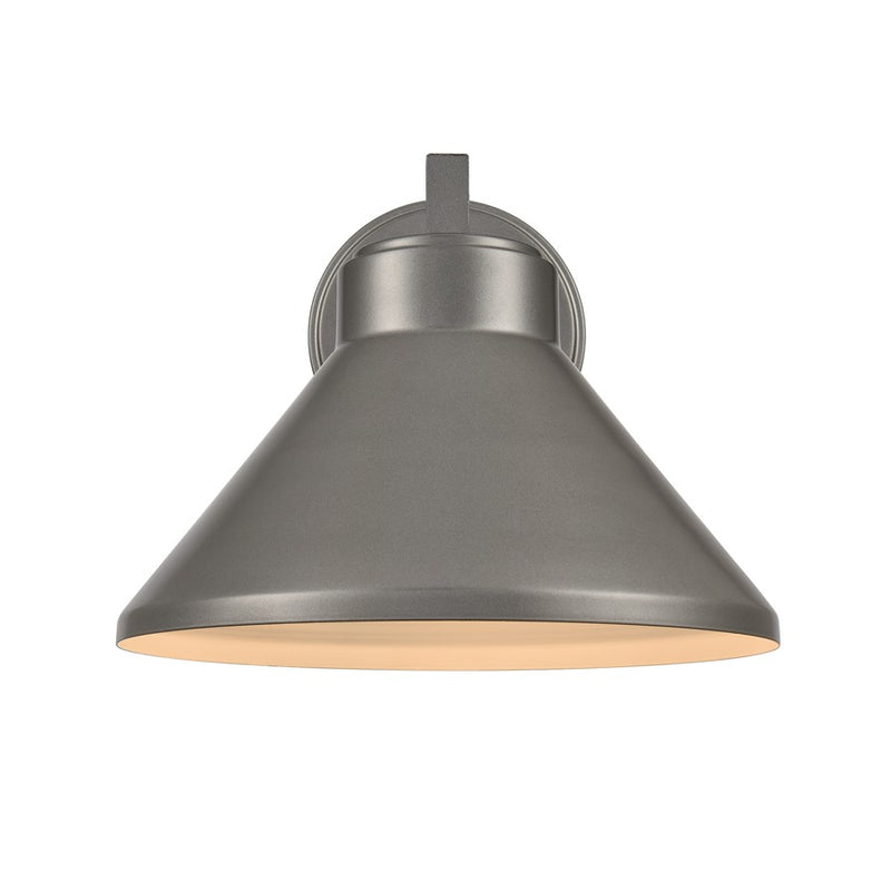 Atlas Lighting Thane 10'' High 1Lt Outdoor Sconce, Hematite/Bronze