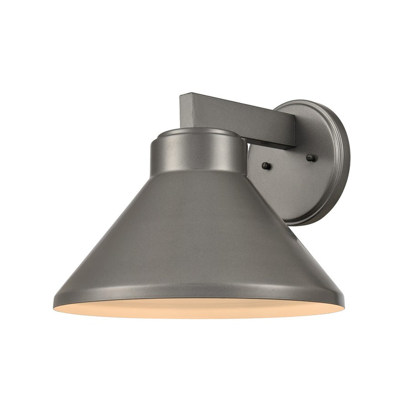 Atlas Lighting Thane 10'' High 1Lt Outdoor Sconce, Hematite/Bronze