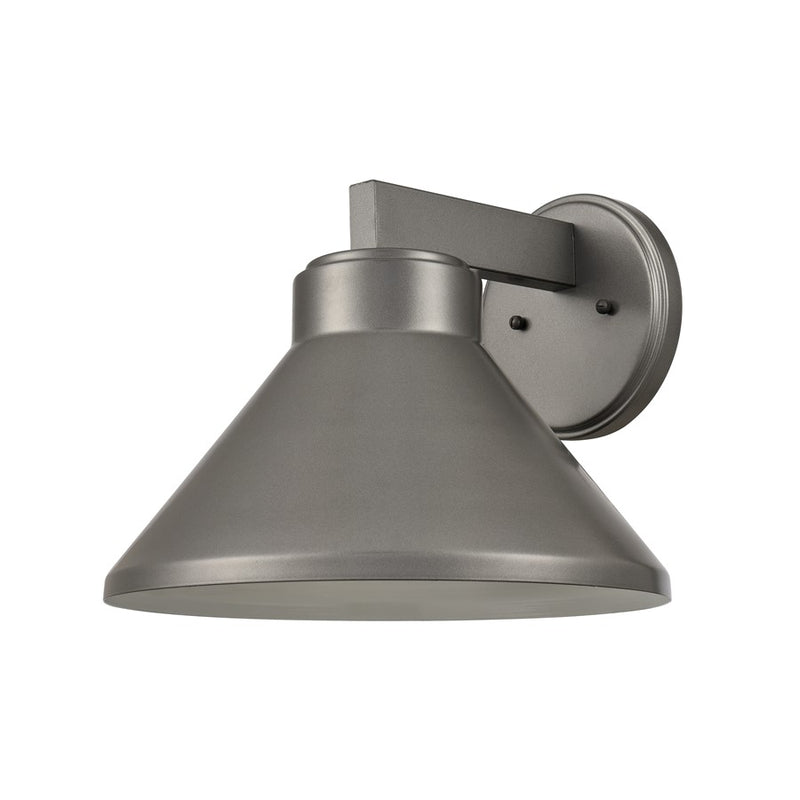 Atlas Lighting Thane 10'' High 1Lt Outdoor Sconce, Hematite/Bronze