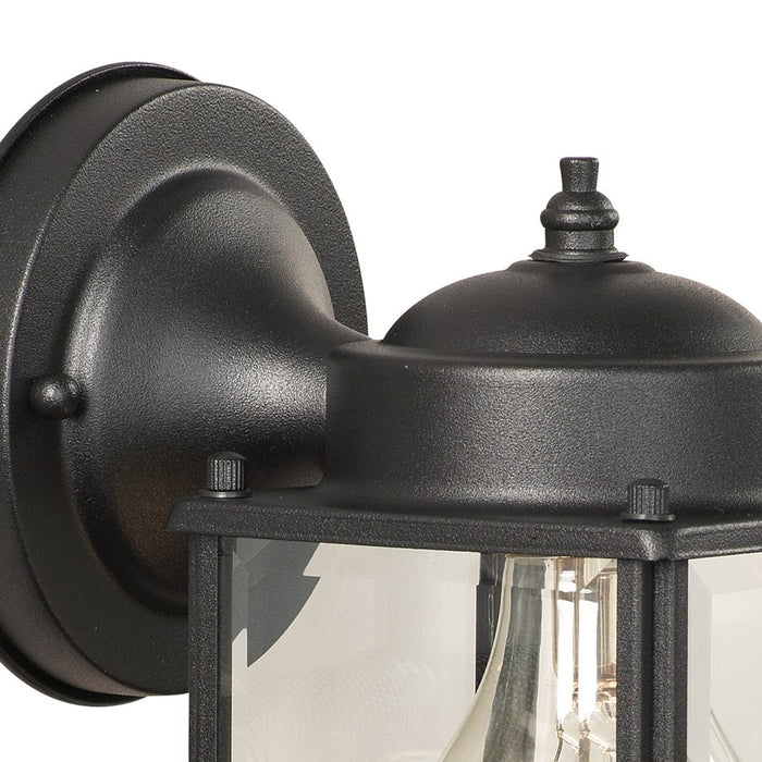 Atlas Lighting Tipton 7.5'' High 1Lt Outdoor Sconce, Black/Clear