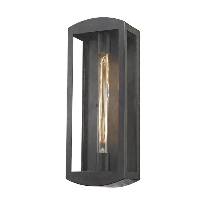 Atlas Lighting Trenton 17'' High 1Lt Outdoor Sconce, Bronze/Clear