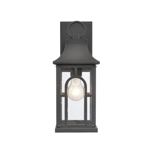 Atlas Lighting Triumph 14.5'' High 1Lt Outdoor Sconce, Black/Clear