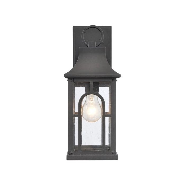 Atlas Lighting Triumph 14.5'' High 1Lt Outdoor Sconce, Black/Clear