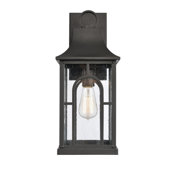 Atlas Lighting Triumph 17.75'' High 1Lt Outdoor Sconce, Black/Clear