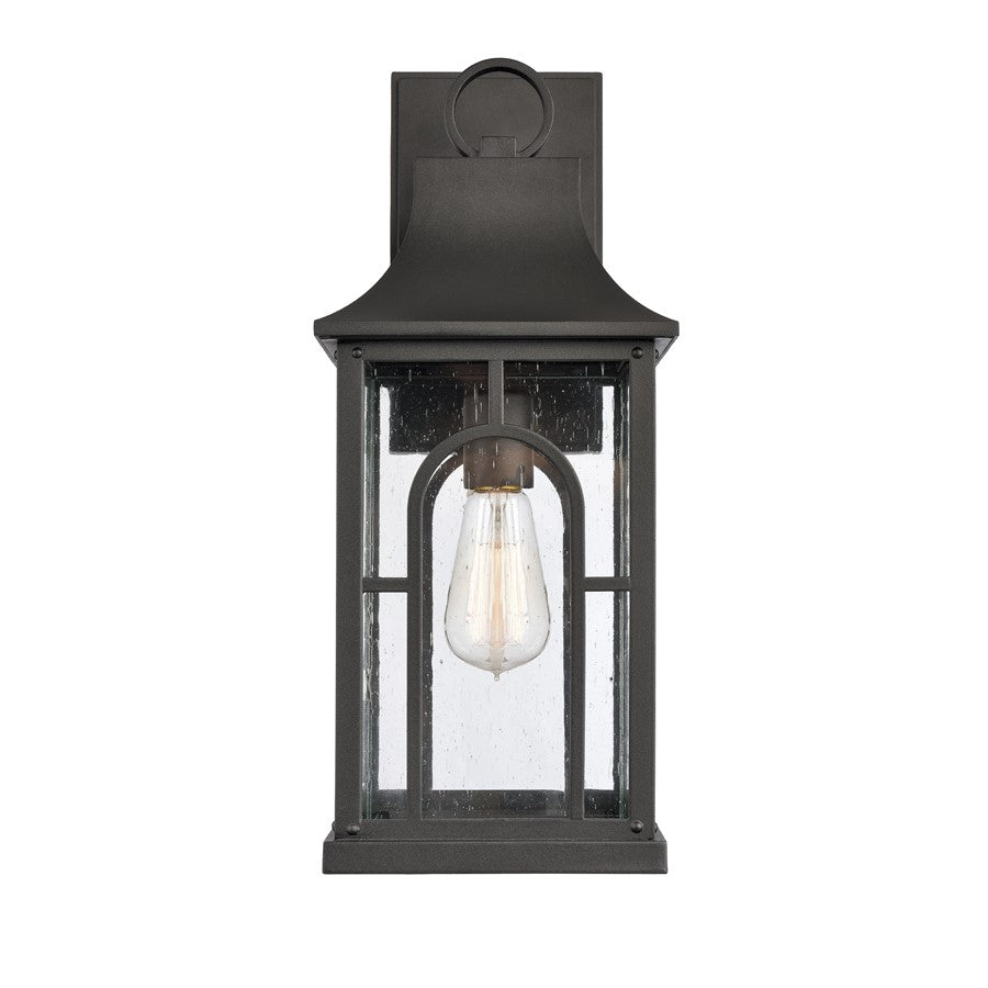 Atlas Lighting Triumph 17.75'' High 1Lt Outdoor Sconce, Black/Clear