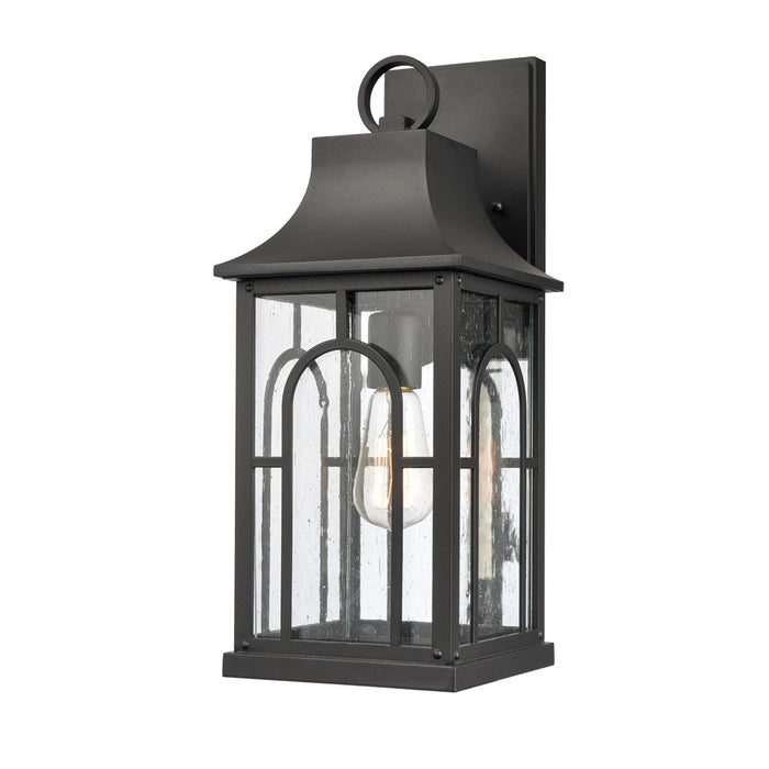 Atlas Lighting Triumph 17.75'' High 1Lt Outdoor Sconce, Black/Clear
