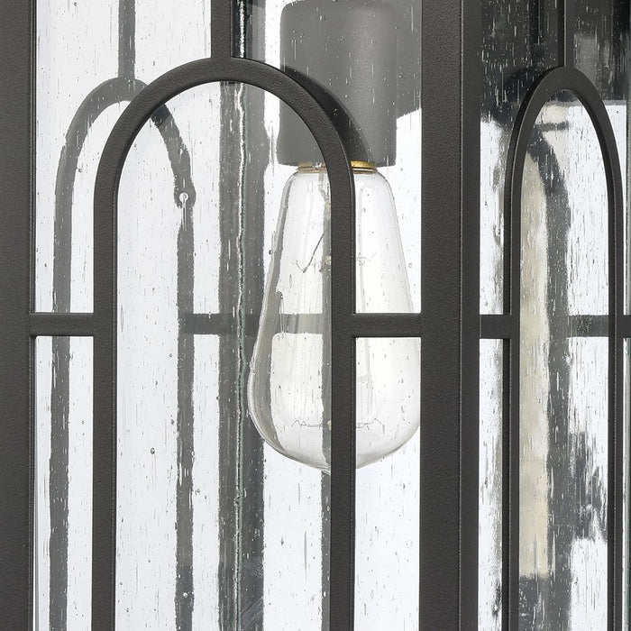 Atlas Lighting Triumph 17.75'' High 1Lt Outdoor Sconce, Black/Clear