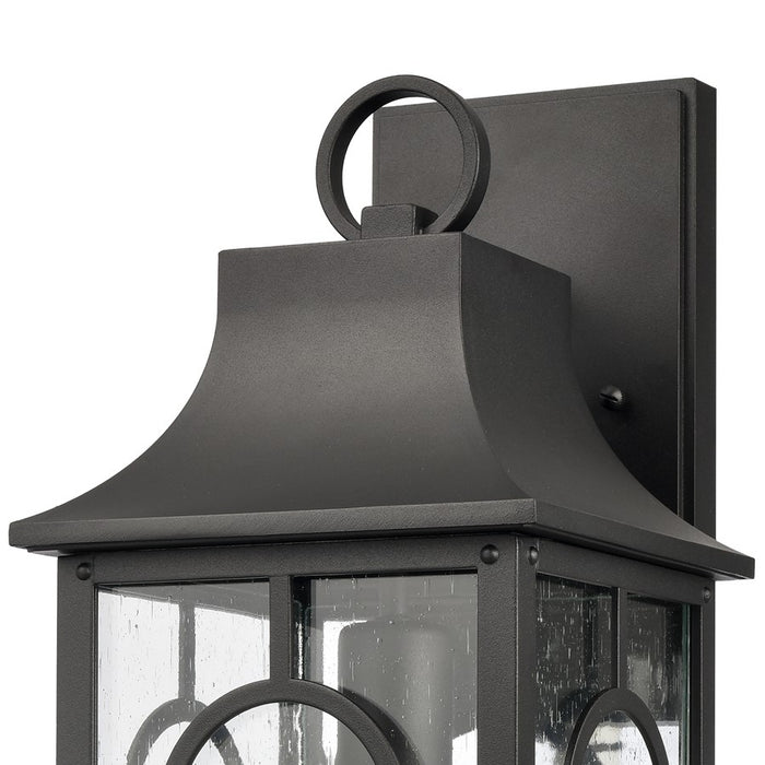 Atlas Lighting Triumph 17.75'' High 1Lt Outdoor Sconce, Black/Clear
