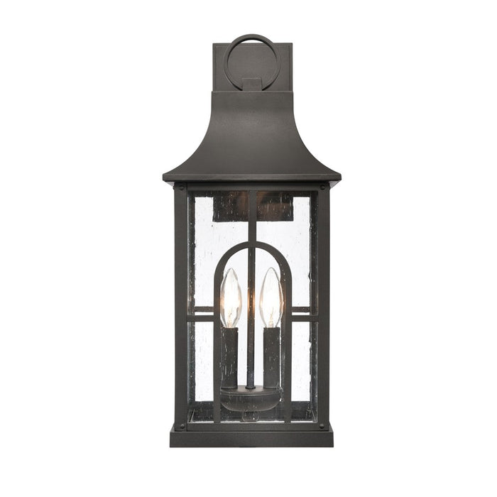 Atlas Lighting Triumph 21'' High 2Lt Outdoor Sconce, Black/Clear