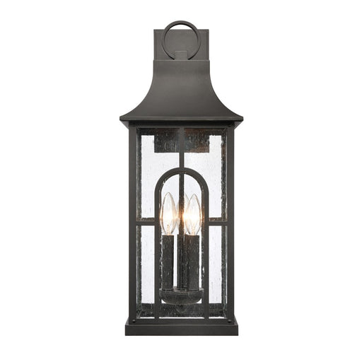 Atlas Lighting Triumph 23'' High 3Lt Outdoor Sconce, Black/Clear - OL11231-BK