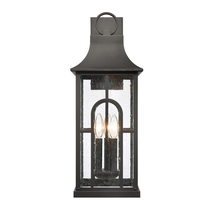 Atlas Lighting Triumph 23'' High 3Lt Outdoor Sconce, Black/Clear - OL11231-BK