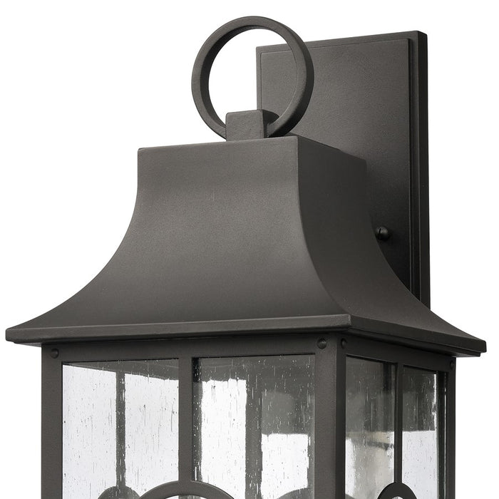 Atlas Lighting Triumph 23'' High 3Lt Outdoor Sconce, Black/Clear