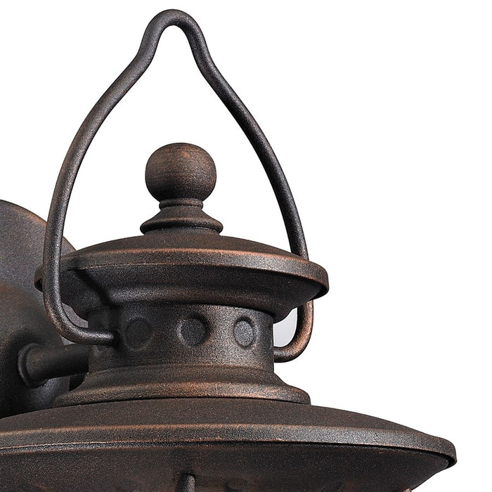 Atlas Lighting Village Lantern 13''H 1Lt Outdoor Sconce, Charcoal