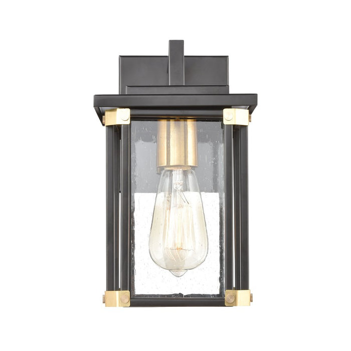 Atlas Lighting Vincentown 11'' High 1Lt Outdoor Sconce, Black/Clear