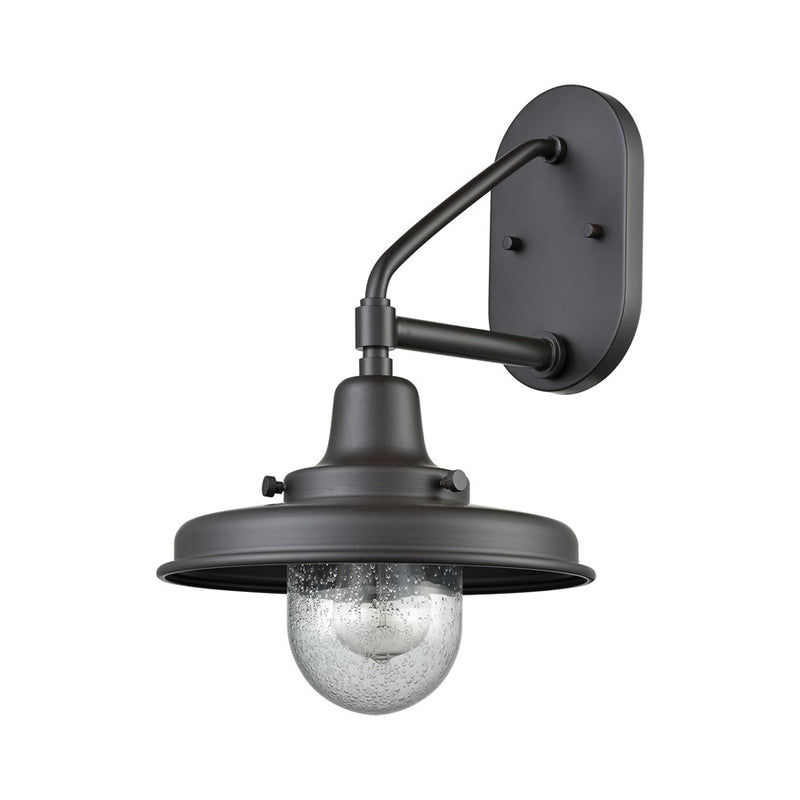 Atlas Lighting Vinton Station 15in 1-Light Outdoor Sconce | Traditional Oil Rubbed Bronze and Clear Seeded Glass | Porch | Model OL11236-BZ