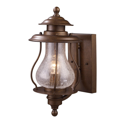Atlas Lighting Wikshire 15''H 1Lt Outdoor Sconce, Coffee/Clear